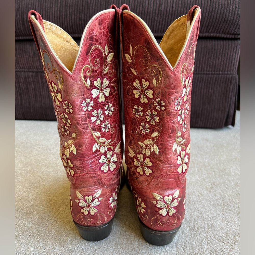Shyanne 10 M  Floral EMBROIDERED Western Cowboy Cowgirl Boots - Picture 6 of 10